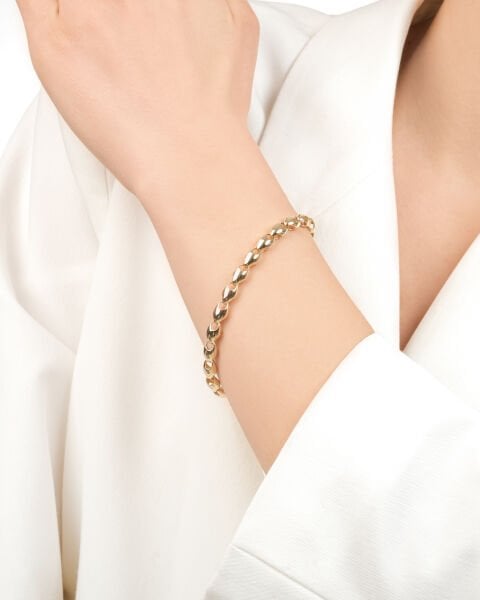 14 Ayar Altın Tasarım Kolye Bileklik Set