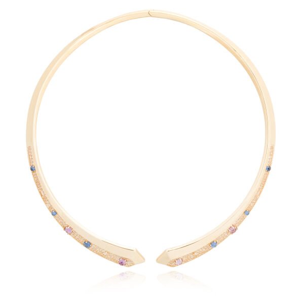 14 Ayar Altın Ametist - Mavi Turmalin Set