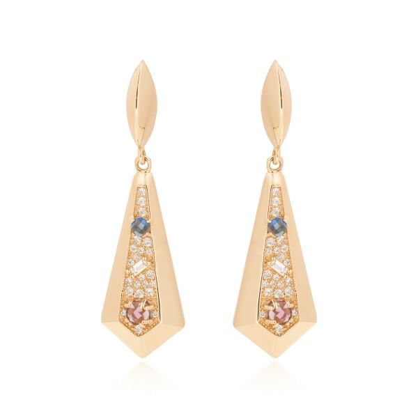 14 Ayar Altın Ametist - Mavi Turmalin Set