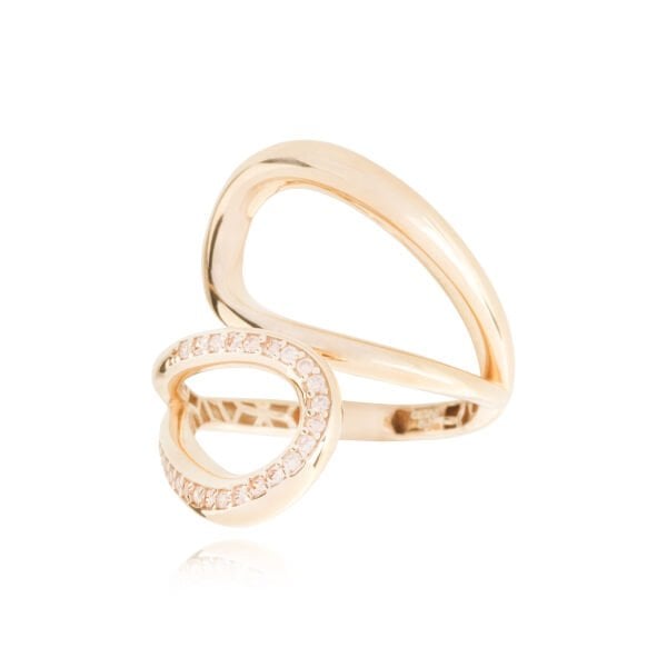 14 Ayar Altın Cetaş Eterna Taşlı Tasarım Yüzük