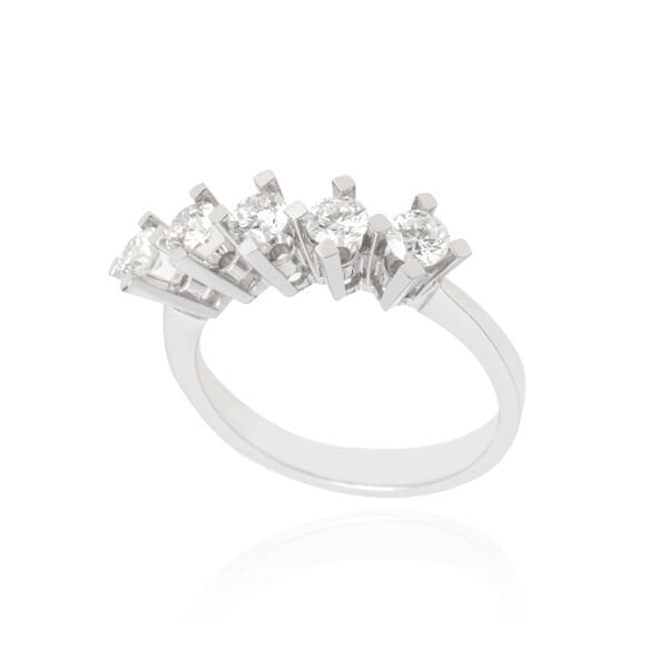 0.80 Karat Pırlanta Beştaş Yüzük