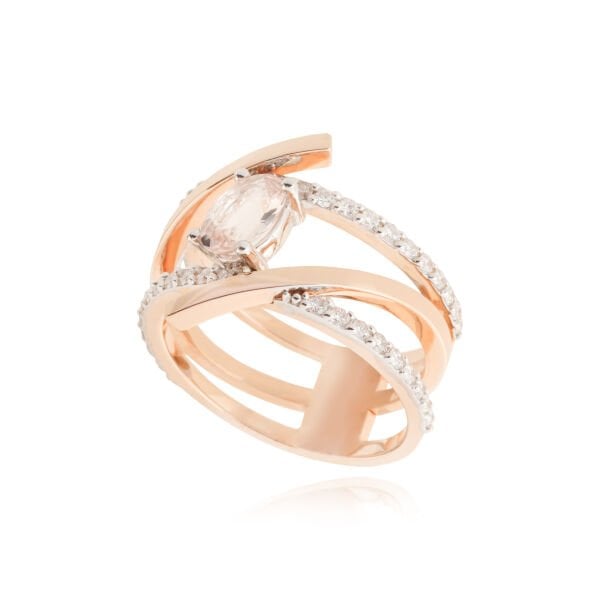 Pırlanta Oval Kesim Tasarım Yüzük