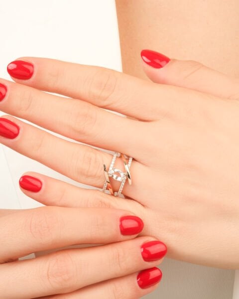 Pırlanta Oval Kesim Tasarım Yüzük