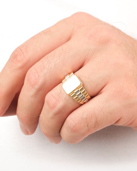 14 Ayar Altın Kordon Model Erkek Yüzük