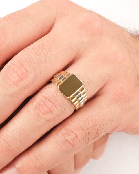 14 Ayar Altın Kordon Model Erkek Yüzük