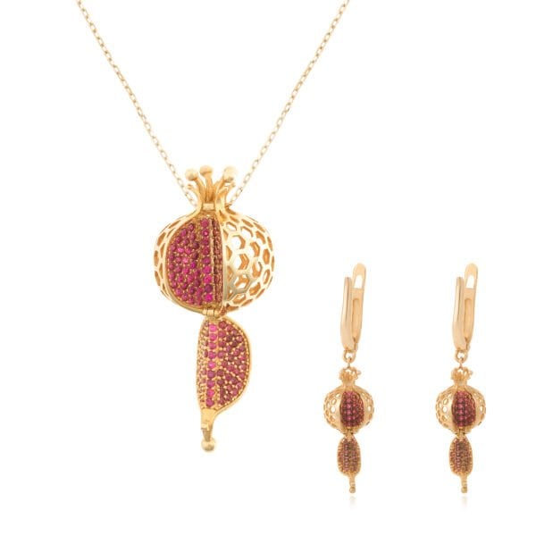 14 Ayar Altın Açılabilen Özel Tasarım Nar Set