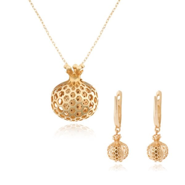 14 Ayar Altın Açılabilen Özel Tasarım Nar Set