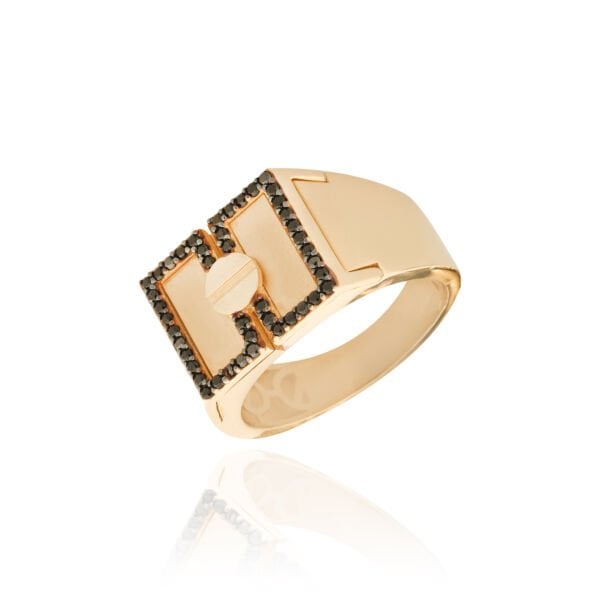 14 Ayar Altın Onix Taşlı Erkek Yüzük