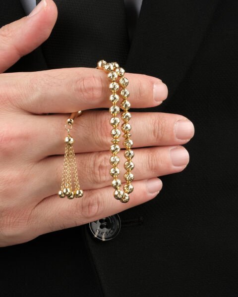 14 Ayar Altın Lazer Kesim Tesbih