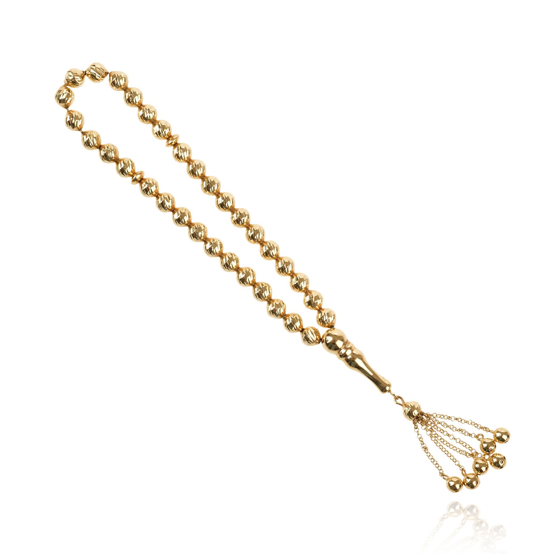 14 Ayar Altın Lazer Kesim Tesbih