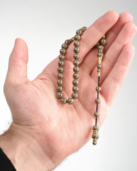 14 Ayar Altın El İşçiliği Tasarım Tesbih