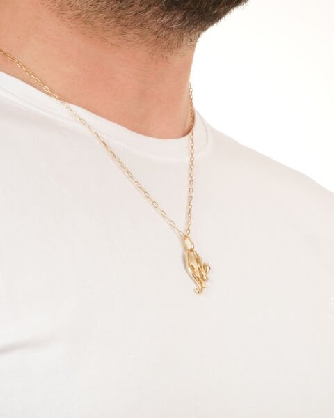 14 Ayar Altın Panter Figürlü Erkek Kolye Ucu