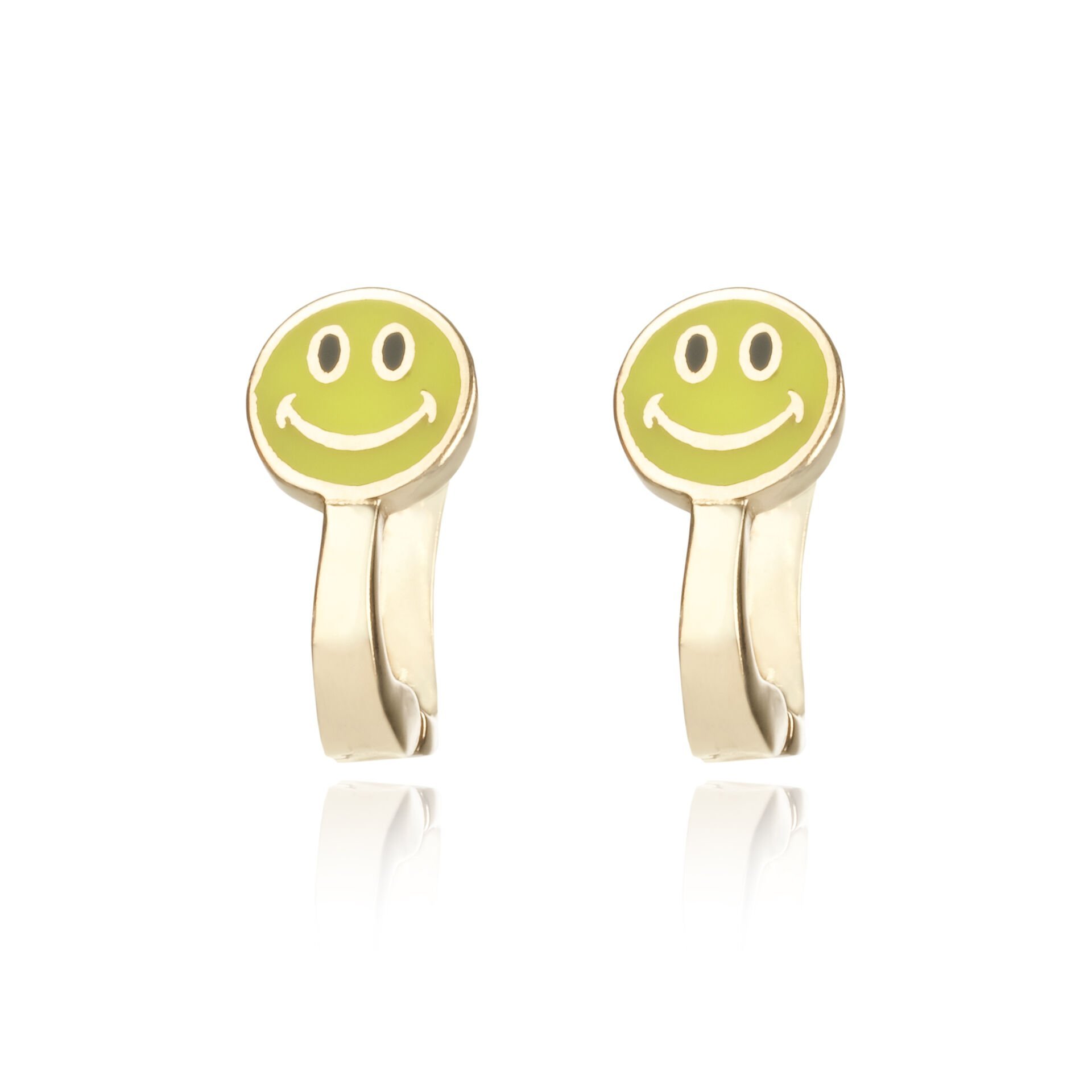 14 Ayar Altın Smiley Figürlü Çocuk Küpe