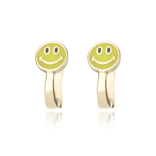 14 Ayar Altın Smiley Figürlü Çocuk Küpe