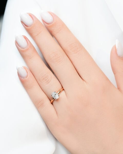 1.01 Karat Oval Kesim Pırlanta Tektaş Yüzük