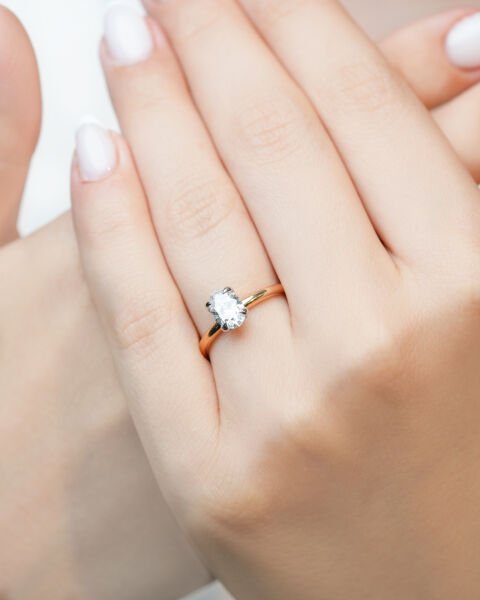 1.01 Karat Oval Kesim Pırlanta Tektaş Yüzük