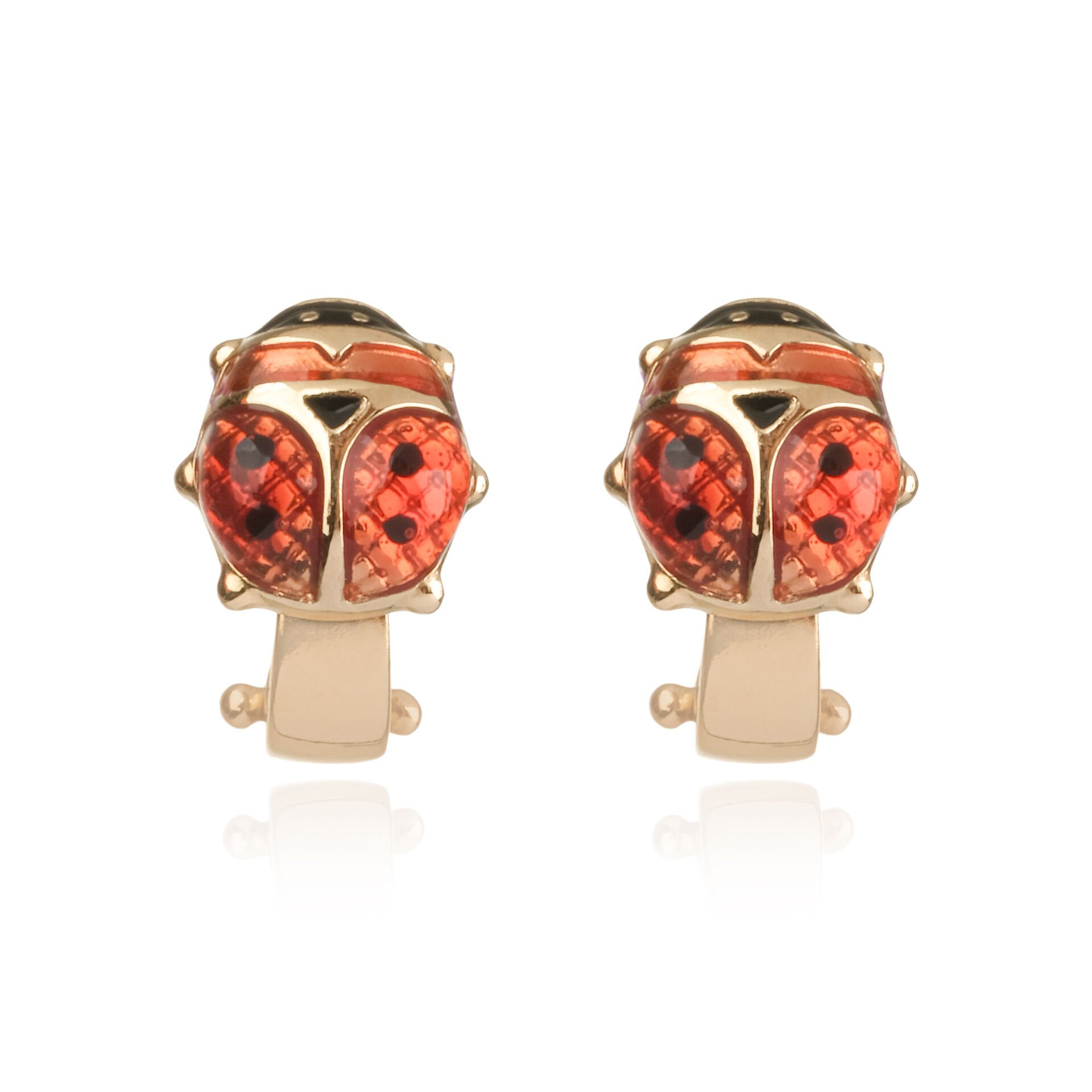 14 Ayar Altın Uğur Böceği Figürlü Çocuk Küpe