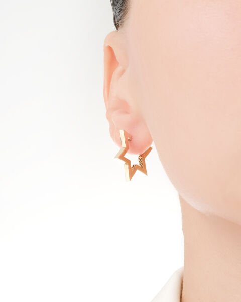 14 Ayar Altın Yıldız Küpe