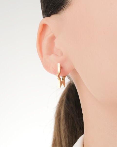 14 Ayar Altın Yıldız Küpe