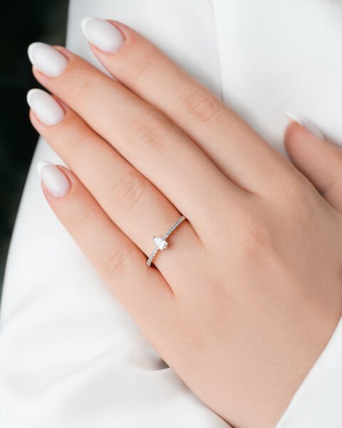 0.27 Karat Tasarım Pırlanta Tektaş Yüzük