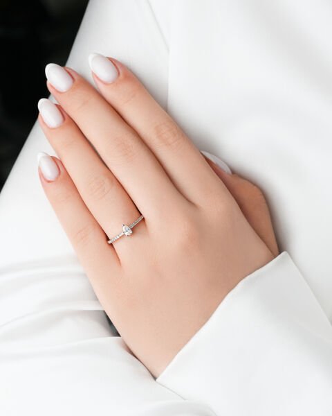 0.27 Karat Tasarım Pırlanta Tektaş Yüzük