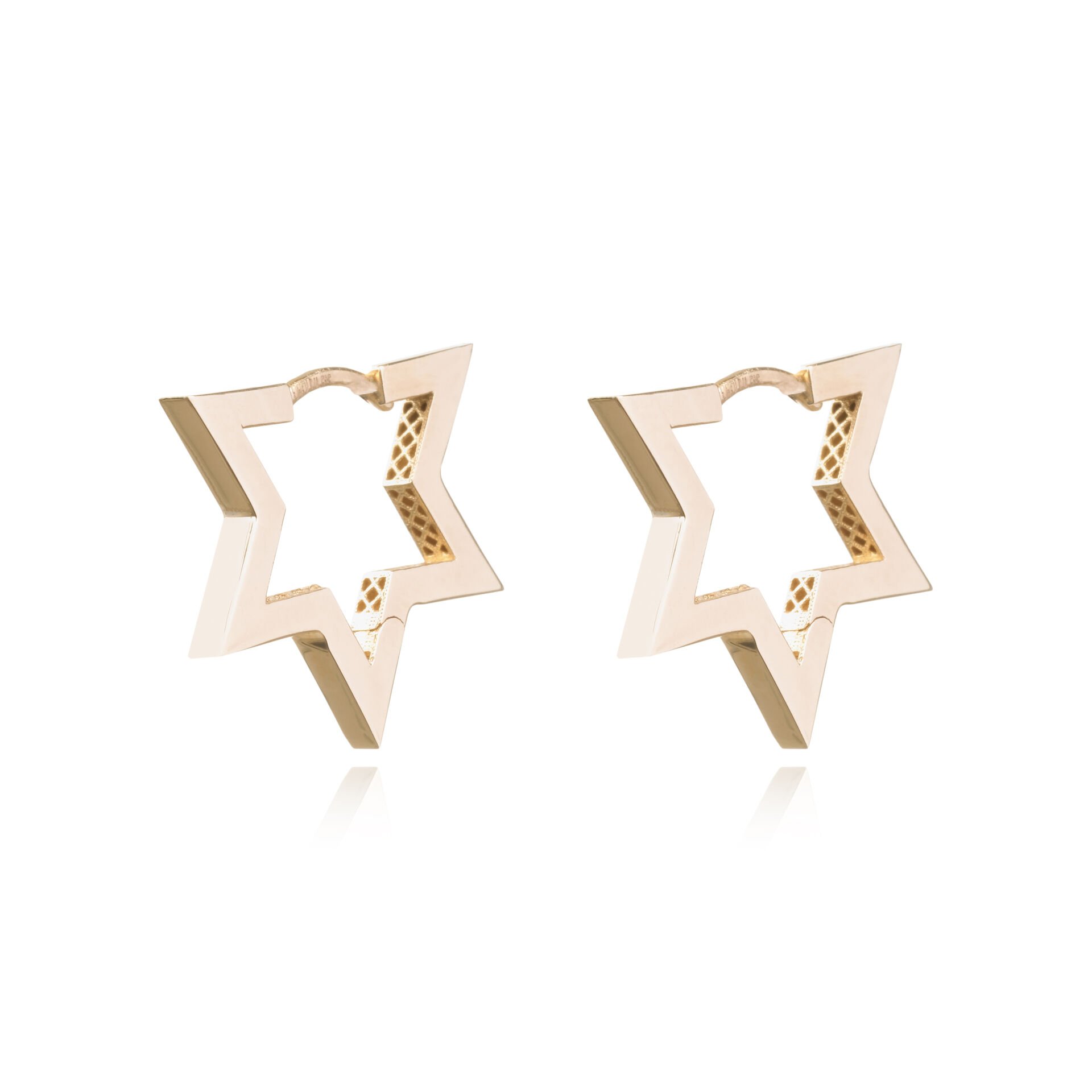 14 Ayar Altın Yıldız Küpe