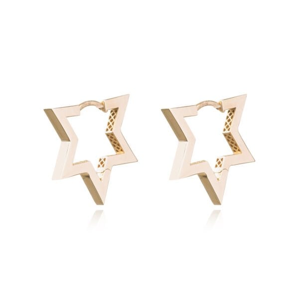 14 Ayar Altın Yıldız Küpe