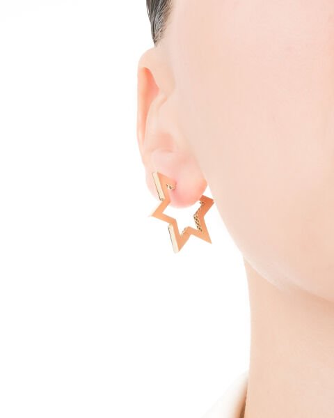 14 Ayar Altın Yıldız Küpe