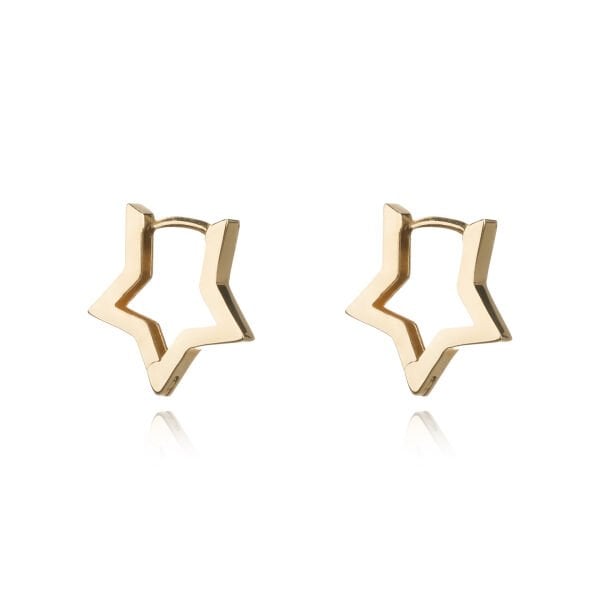 14 Ayar Altın Yıldız Küpe