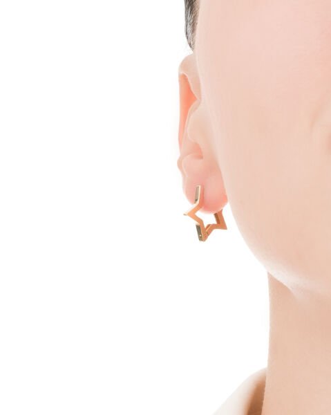 14 Ayar Altın Yıldız Küpe