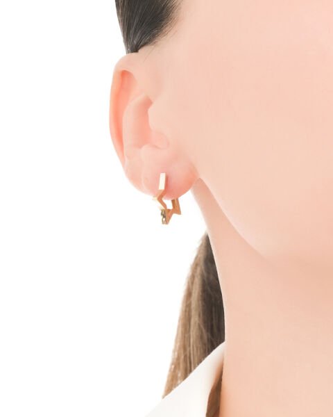 14 Ayar Altın Yıldız Küpe