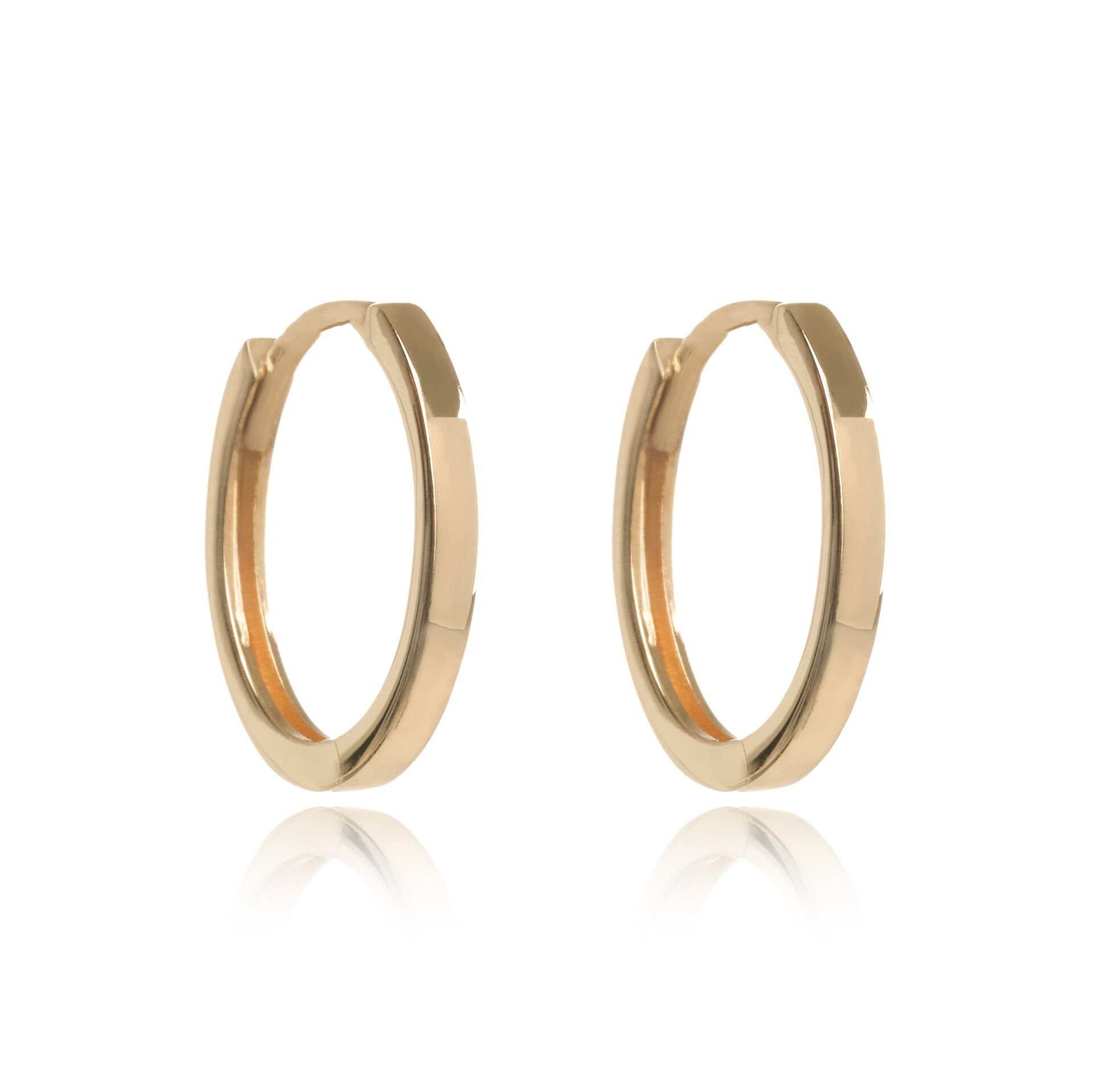 14 Ayar Altın Halka Model Çocuk Küpe