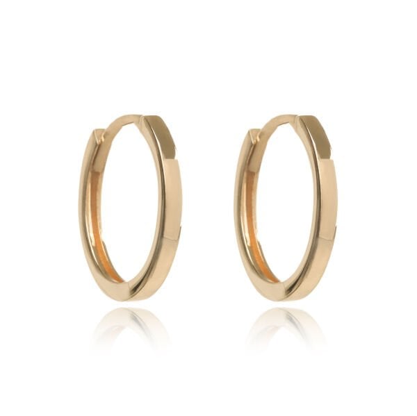 14 Ayar Altın Halka Model Çocuk Küpe