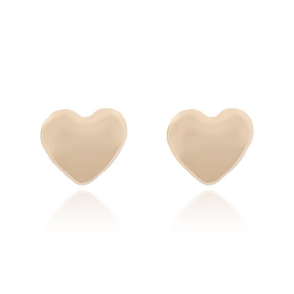 14 Ayar Altın Kalp Figürlü Çocuk Küpe