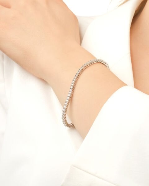 14 Ayar Beyaz Altın Su Yolu Bileklik