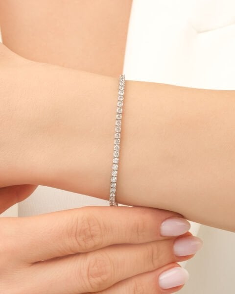 14 Ayar Beyaz Altın Su Yolu Bileklik