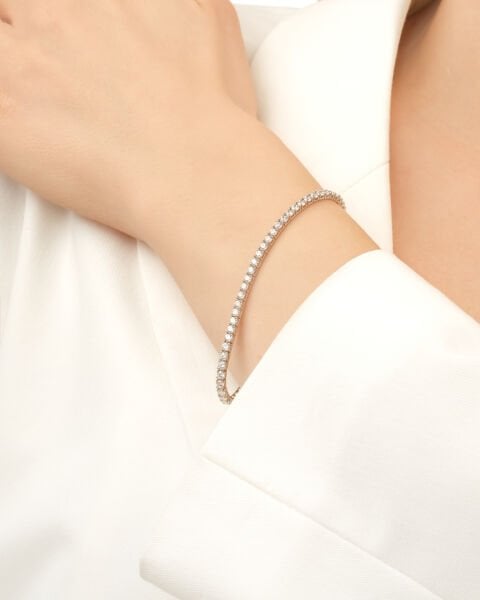 14 Ayar Beyaz Altın Su Yolu Bileklik