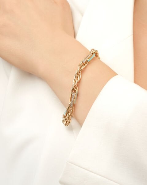 14 Ayar Altın Cetaş Eterna Taşlı Bileklik