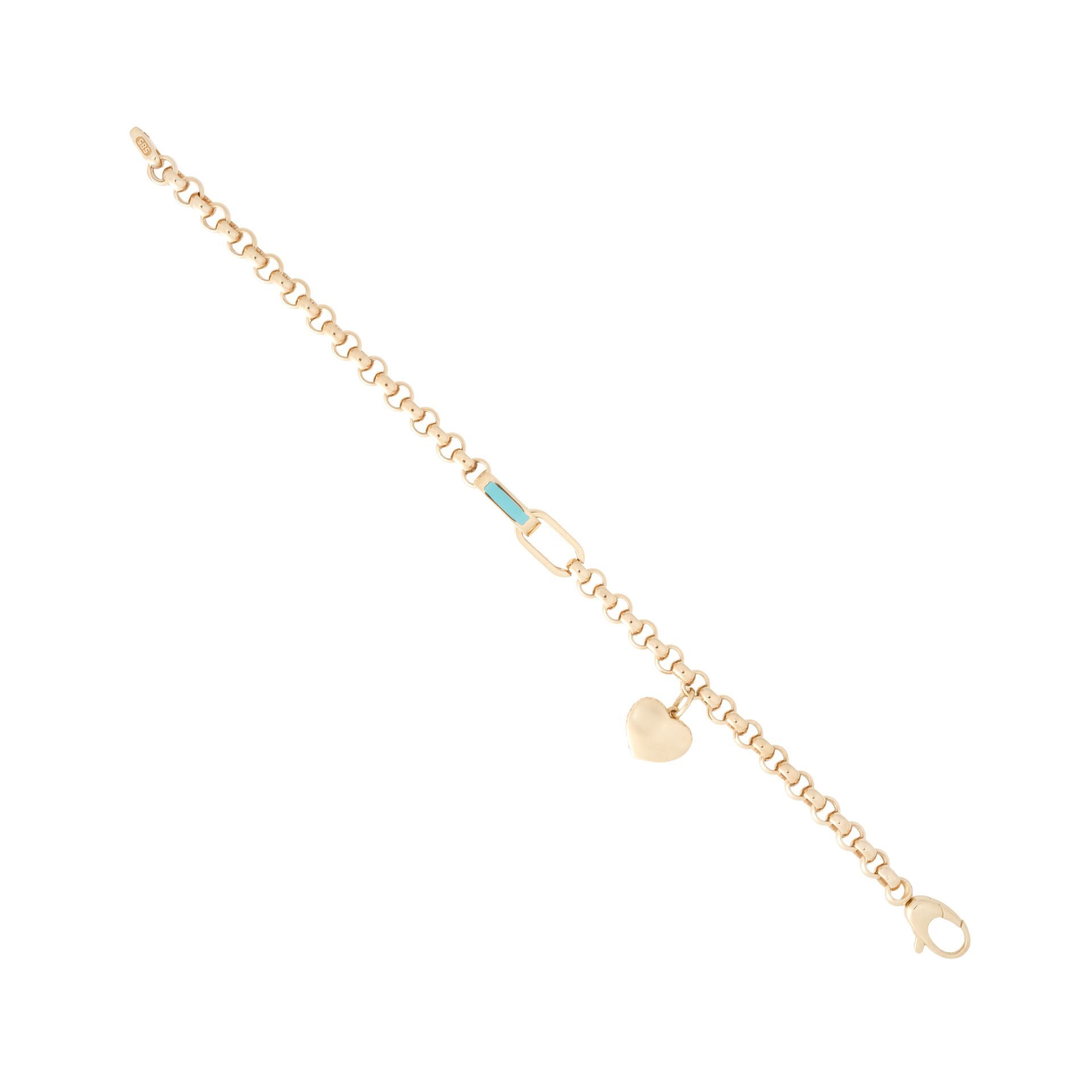 14 Ayar Altın Cetaş Eterna Kalpli Bileklik