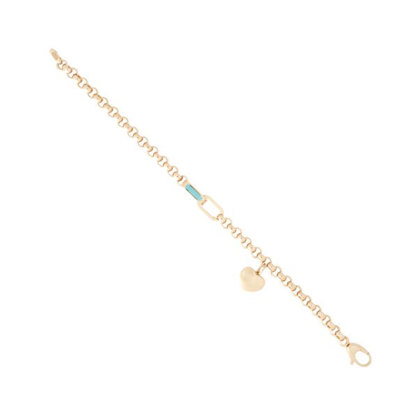 14 Ayar Altın Cetaş Eterna Kalpli Bileklik