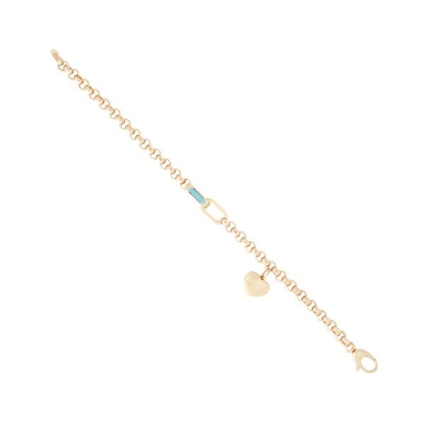 14 Ayar Altın Cetaş Eterna Kalpli Bileklik