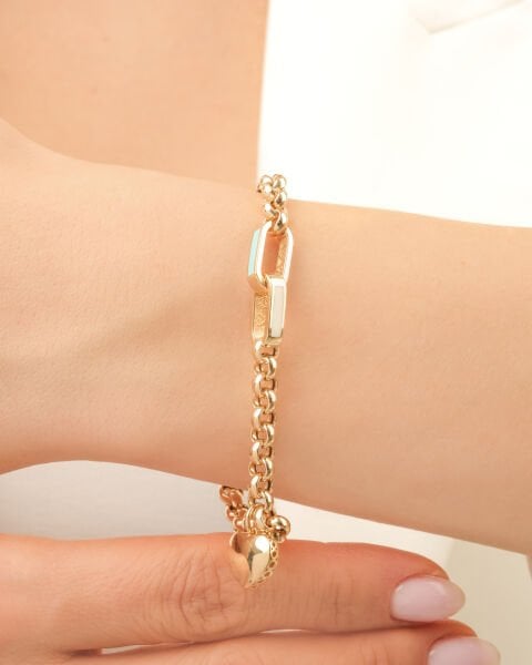 14 Ayar Altın Cetaş Eterna Kalpli Bileklik