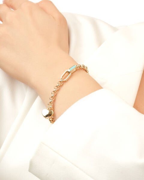 14 Ayar Altın Cetaş Eterna Kalpli Bileklik