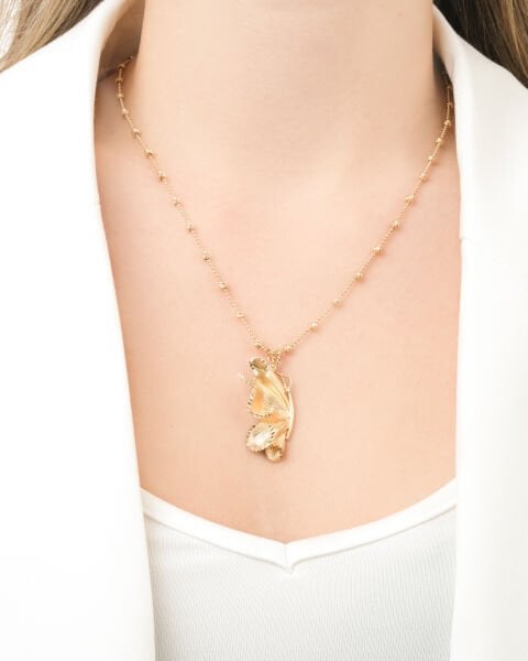 Roberto Bravo Soul Dance 14 Ayar Altın Kelebek Kolye