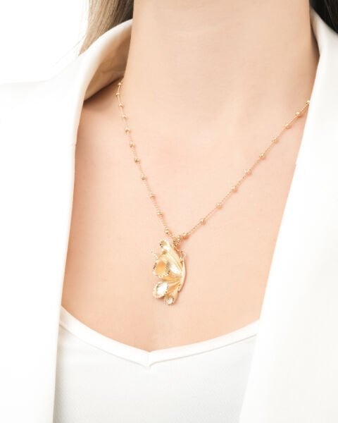 Roberto Bravo Soul Dance 14 Ayar Altın Kelebek Kolye