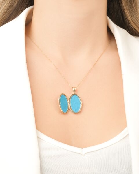 Roberto Bravo 14 Ayar Altın El İşçiliği Açılır Kapanır Kolye Ucu