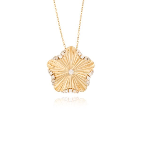 Roberto Bravo 14 Ayar Altın Taşlı Tasarım Kolye