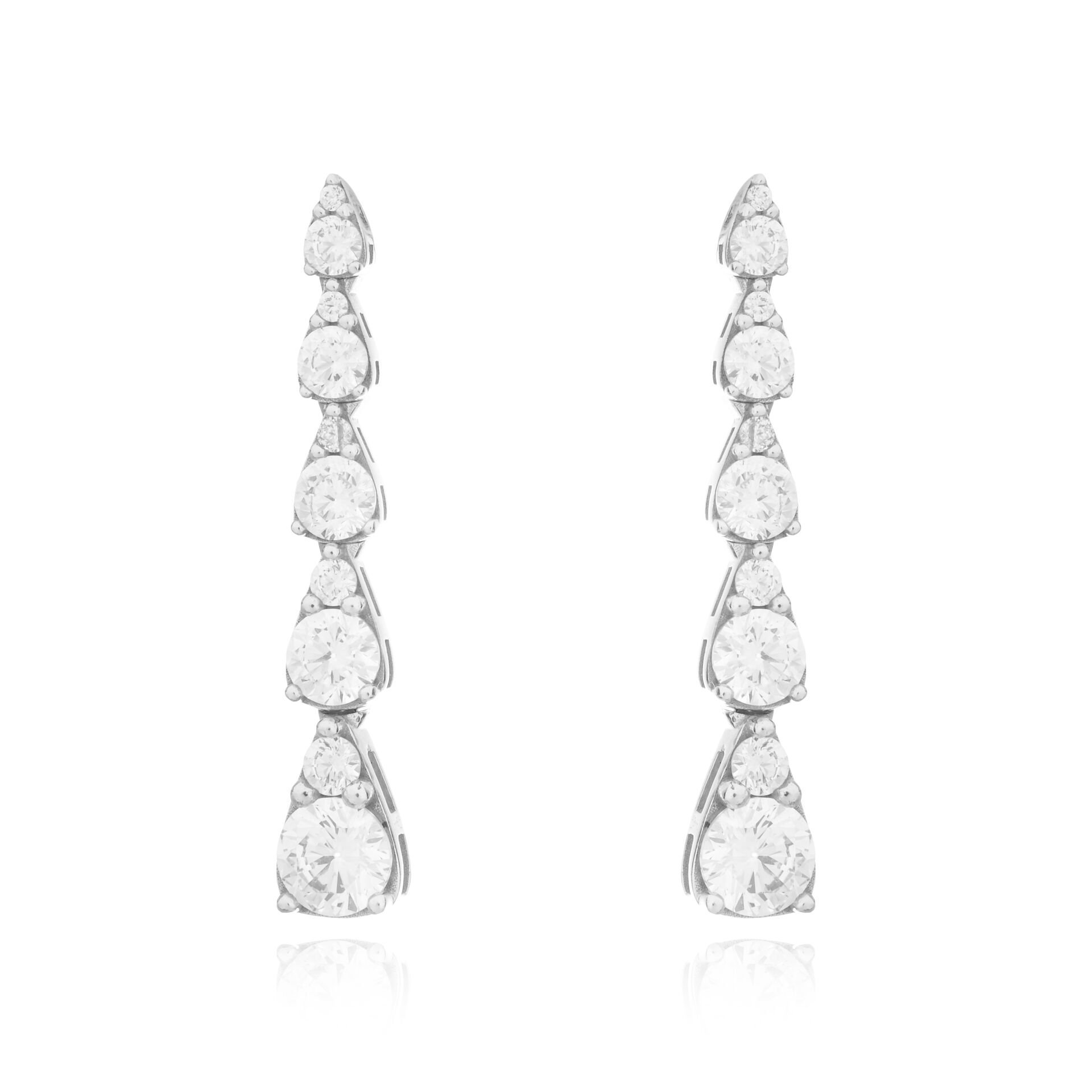 14 Ayar Altın Taşlı Tasarım Küpe