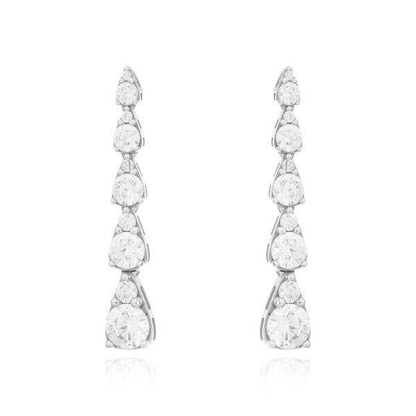 14 Ayar Altın Taşlı Tasarım Küpe