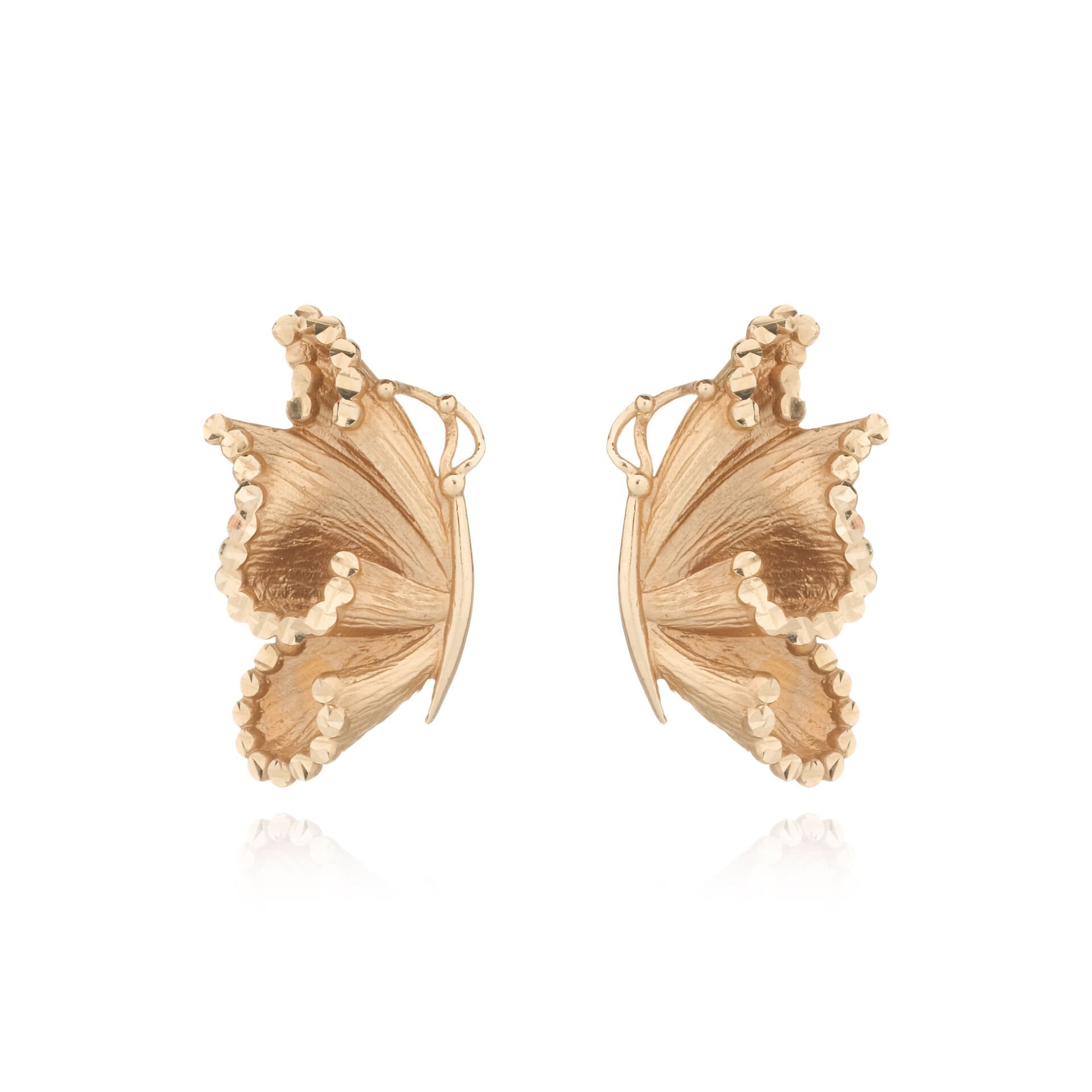 Roberto Bravo Soul Dance 14 Ayar Altın Kelebek Küpe